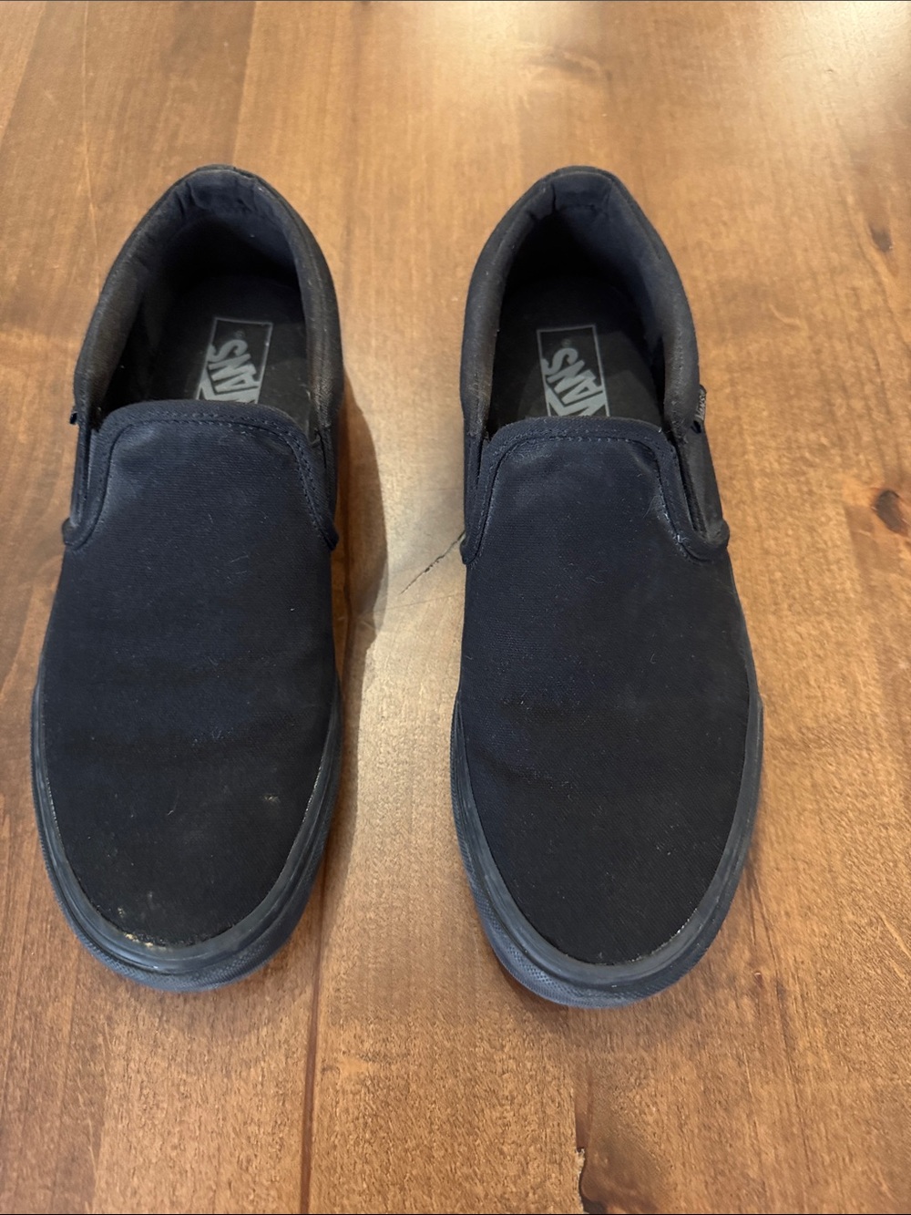 Vans Men’s Slip-On Canvas Sneakers Triple Black